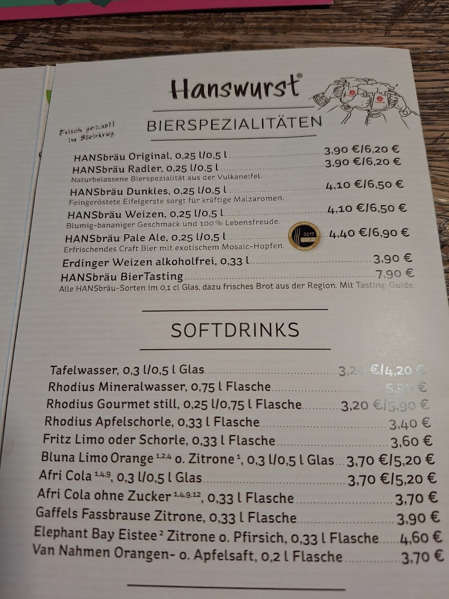 Menu Hanswurst - Das Wurstrestaurant-3