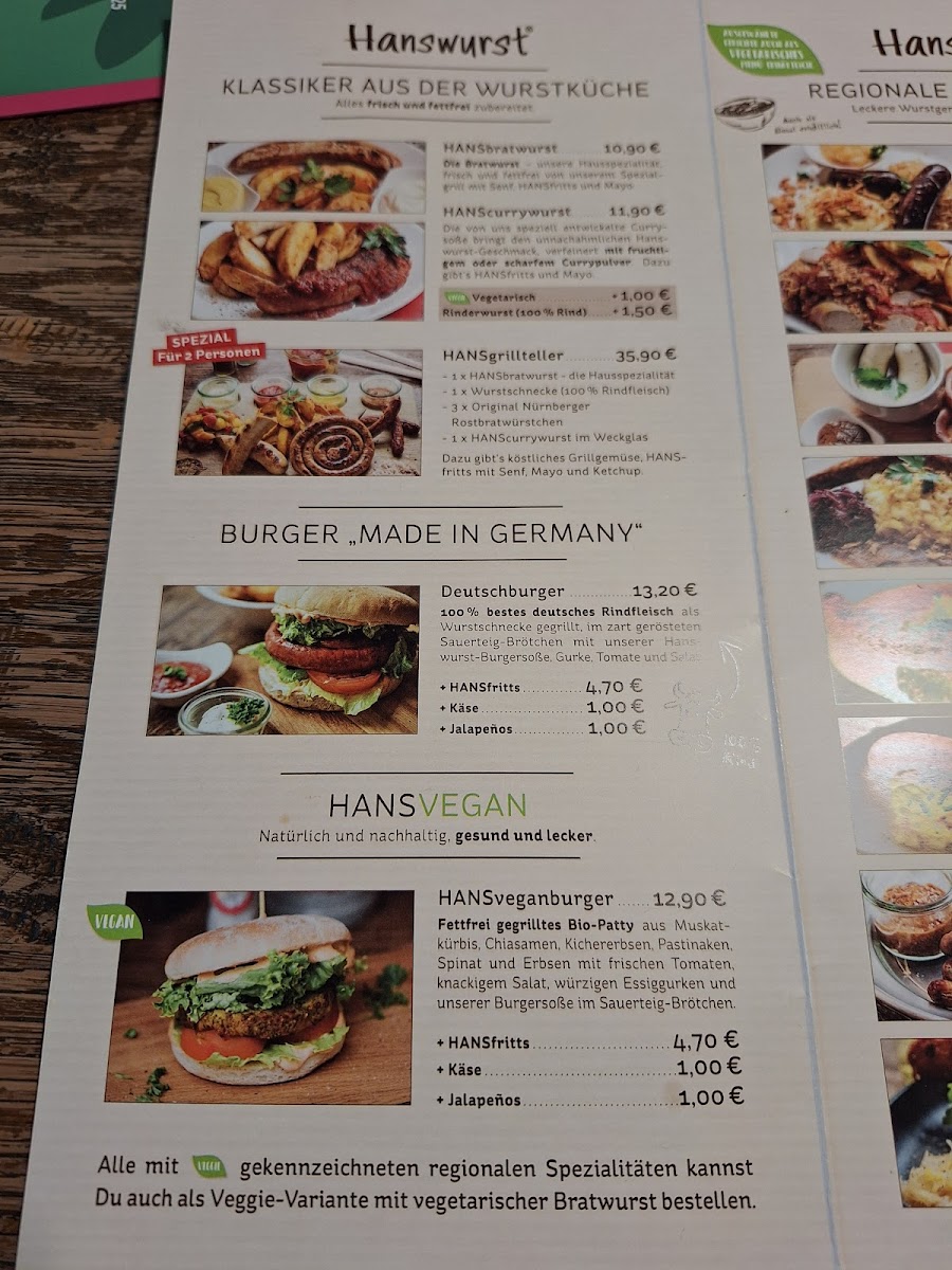 Menu Hanswurst - Das Wurstrestaurant-7