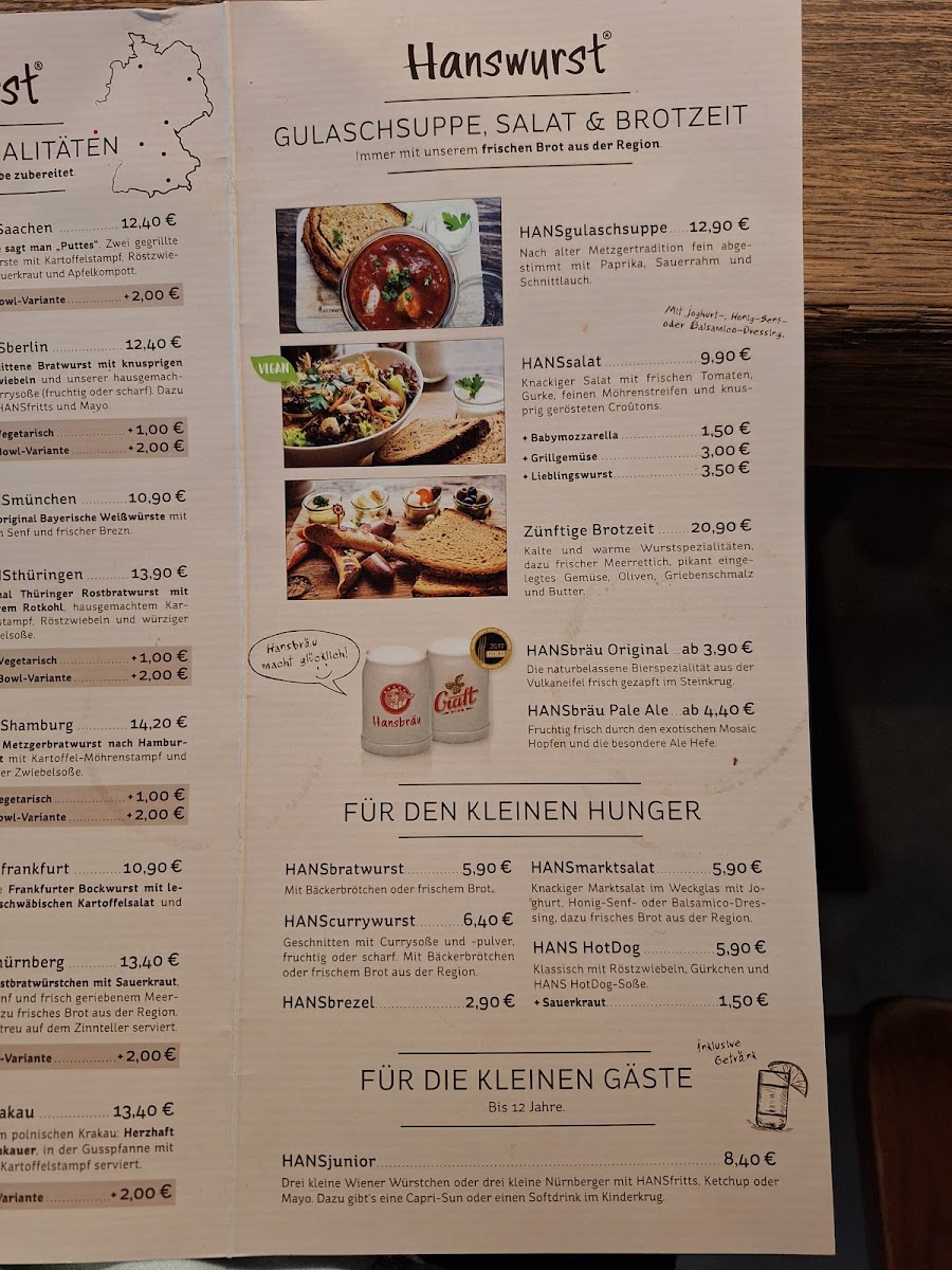 Menu Hanswurst - Das Wurstrestaurant-8